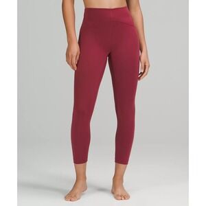 Lululemon Size 6 InStill High Rise Leggings  Tights Mulled Wine Red Yoga Workout
